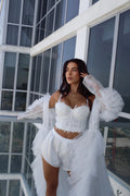 JADA Pearl Beaded Embroidered Top