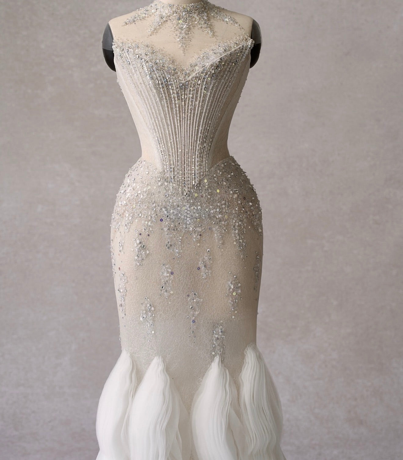LAMIKA Sculpted Couture Gown + Cape