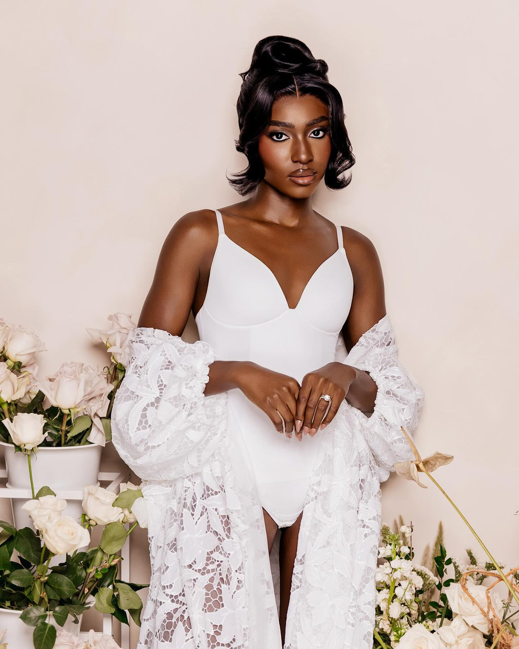 AMUSI Luxury Bridal Robe Cape
