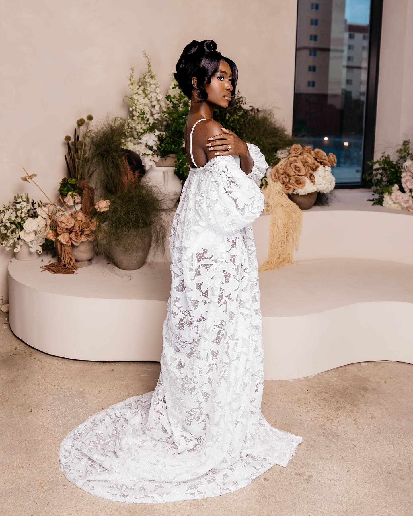 AMUSI Luxury Bridal Robe Cape