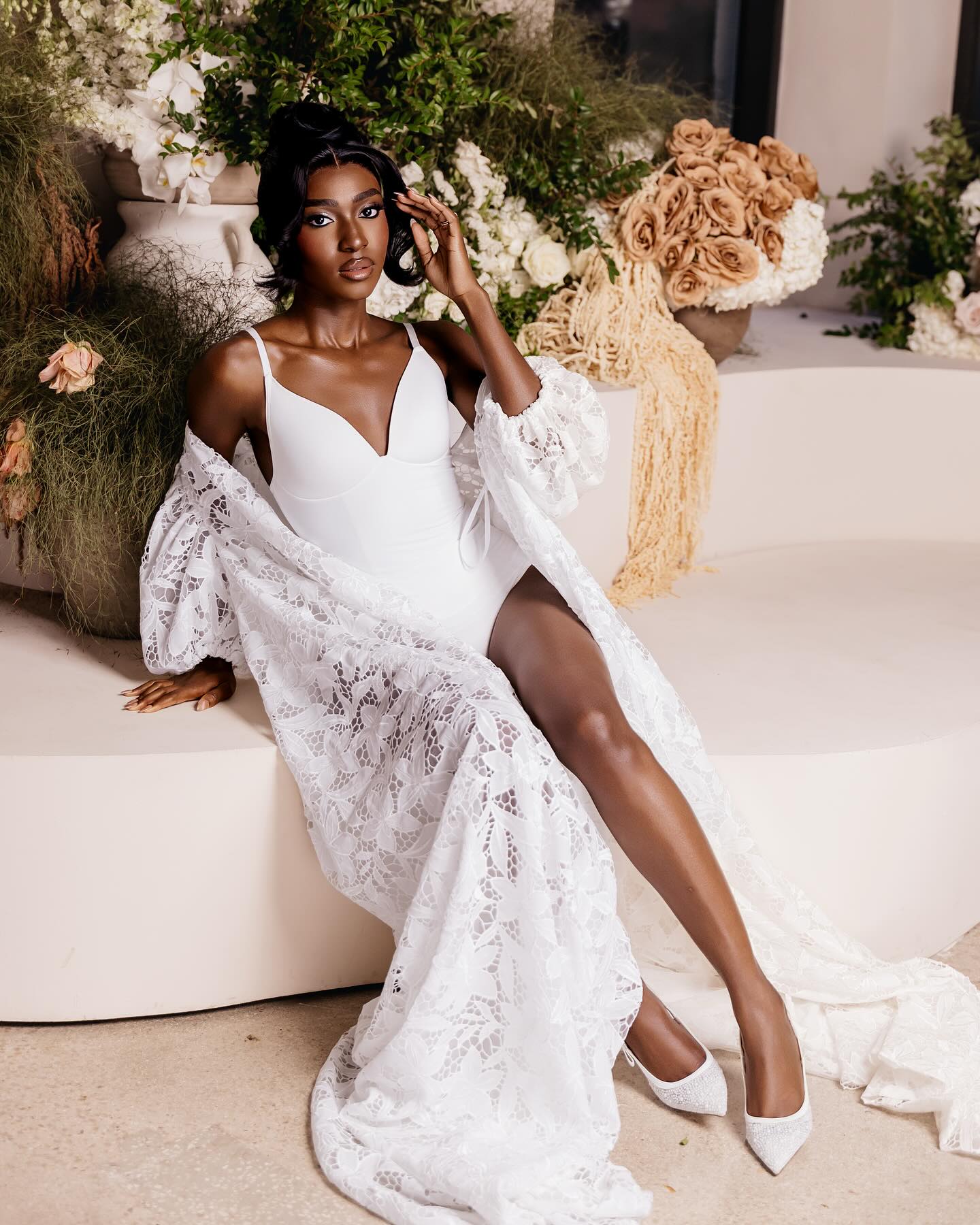 AMUSI Luxury Bridal Robe Cape