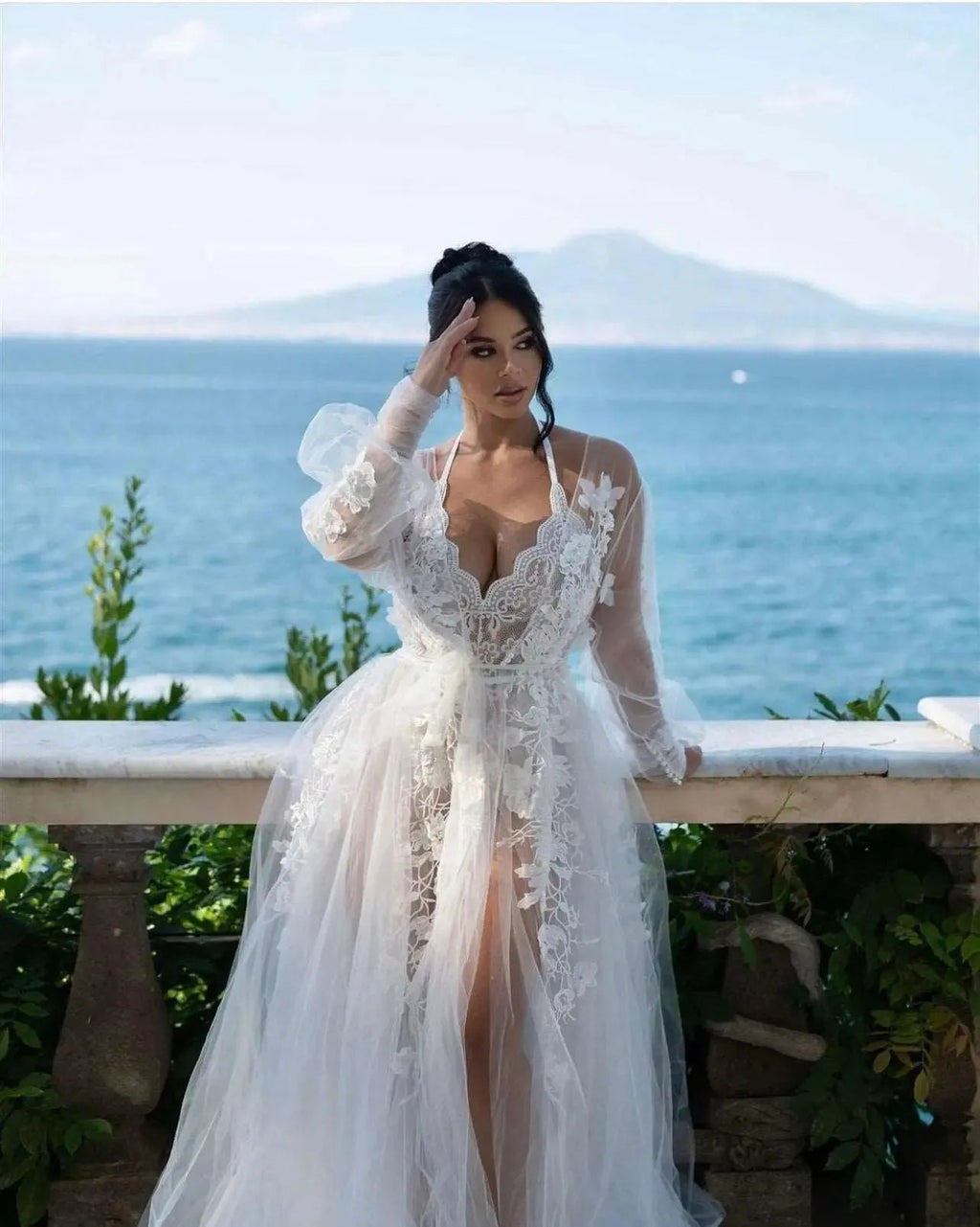 ASHLEY Bridal Lace Robe// CELEBRITY CHOICE XS