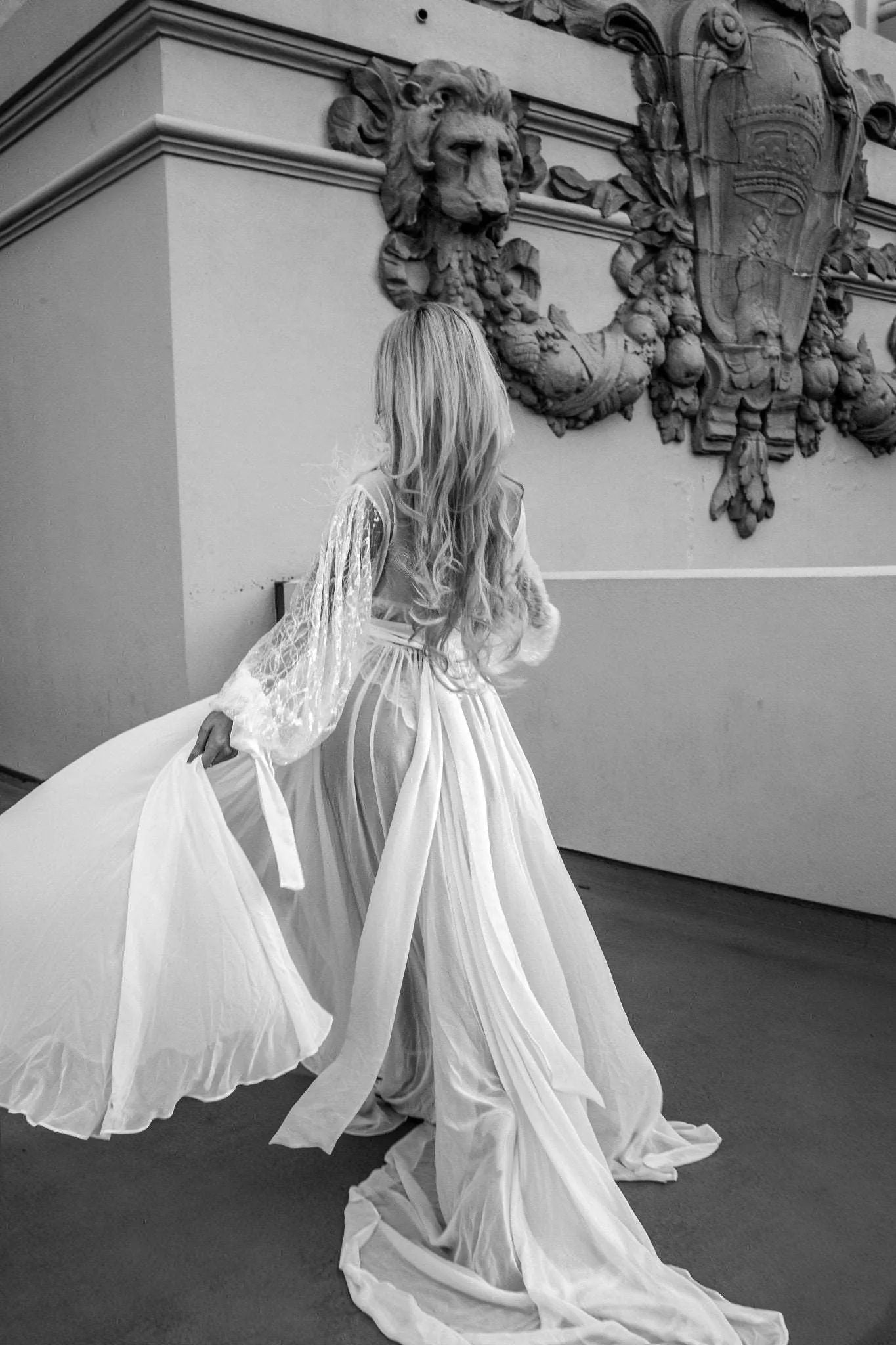 KAMILA Chiffon Bridal Robe